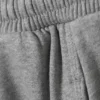 Pantalones de chándal de felpa de algodón de corte holgado – Gris jaspeado Pantalones de chándal de felpa de algodón de corte holgado – Gris jaspeado