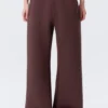 Pantalones de chándal de neopreno de corte ancho y holgado – Burdeos
