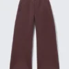 Pantalones de chándal de neopreno de corte ancho y holgado – Burdeos