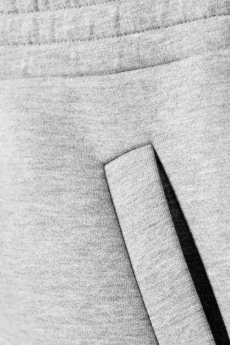 Pantalones de chándal de neopreno de corte holgado y pierna ancha – Gris jaspeado