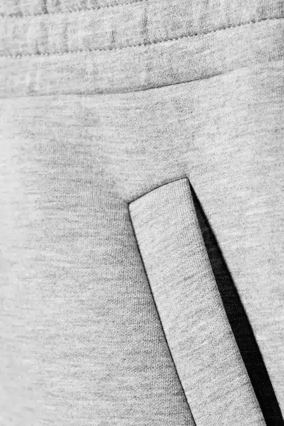 Pantalones de chándal de neopreno de corte holgado y pierna ancha – Gris jaspeado Pantalones de chándal de neopreno de corte holgado y pierna ancha – Gris jaspeado