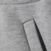 Pantalones de chándal de neopreno de corte holgado y pierna ancha – Gris jaspeado Pantalones de chándal de neopreno de corte holgado y pierna ancha – Gris jaspeado