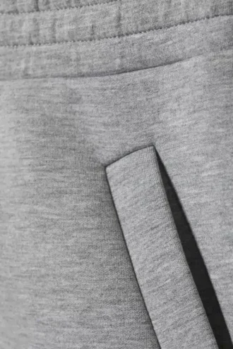 Pantalones de chándal de neopreno de corte holgado y pierna ancha – Gris jaspeado
