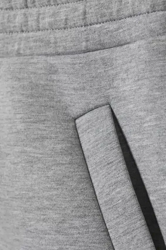 Pantalones de chándal de neopreno de corte holgado y pierna ancha – Gris jaspeado Pantalones de chándal de neopreno de corte holgado y pierna ancha – Gris jaspeado
