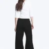 Pantalones de chándal de neopreno de corte holgado y pierna ancha – Negro Pantalones de chándal de neopreno de corte holgado y pierna ancha – Negro