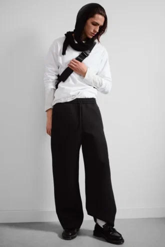 Pantalones de chándal de neopreno lavado – Ciruela oscuro lavado