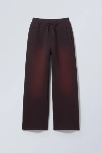 Pantalones de chándal de neopreno lavado – Ciruela oscuro lavado