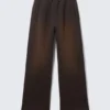 Pantalones de chándal de neopreno lavado – Marrón oscuro lavado Pantalones de chándal de neopreno lavado – Marrón oscuro lavado