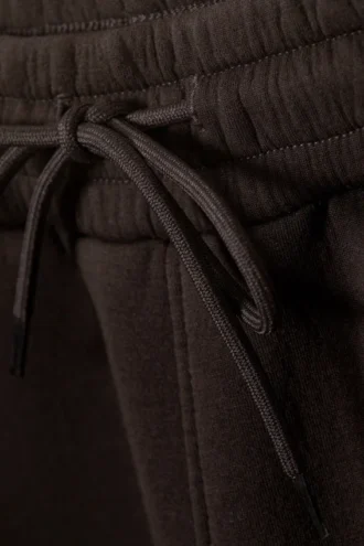 Pantalones de chándal de neopreno lavado – Marrón oscuro lavado