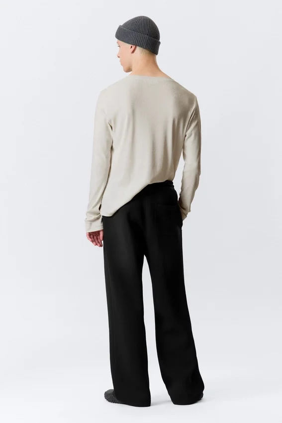 Pantalones de chándal de neopreno lavado – Negro Pantalones de chándal de neopreno lavado – Negro