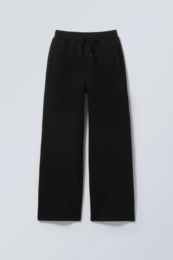 Pantalones de chándal de neopreno lavado – Negro Pantalones de chándal de neopreno lavado – Negro