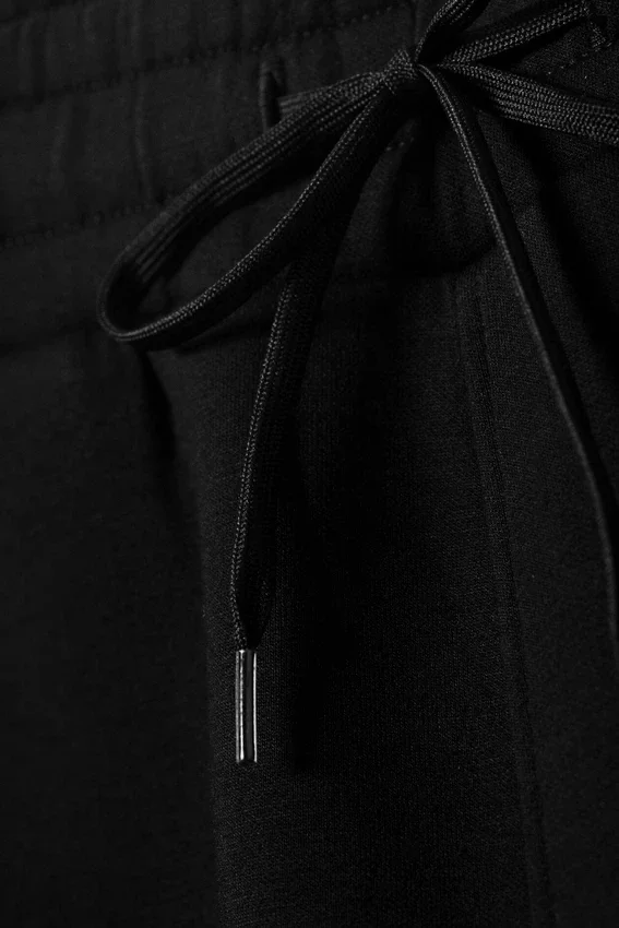 Pantalones de chándal de neopreno lavado – Negro Pantalones de chándal de neopreno lavado – Negro