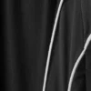 Pantalones de chándal de pierna ancha con ribetes en contraste – Negro Pantalones de chándal de pierna ancha con ribetes en contraste – Negro