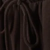 Pantalones de chándal de talle bajo y corte acampanado – Marrón oscuro Pantalones de chándal de talle bajo y corte acampanado – Marrón oscuro