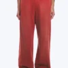 Pantalones de chándal de talle medio, holgados y de pierna recta – Rojo Pantalones de chándal de talle medio, holgados y de pierna recta – Rojo