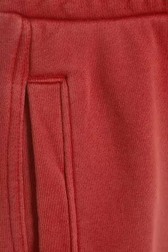 Pantalones de chándal de talle medio, holgados y de pierna recta – Rojo Pantalones de chándal de talle medio, holgados y de pierna recta – Rojo