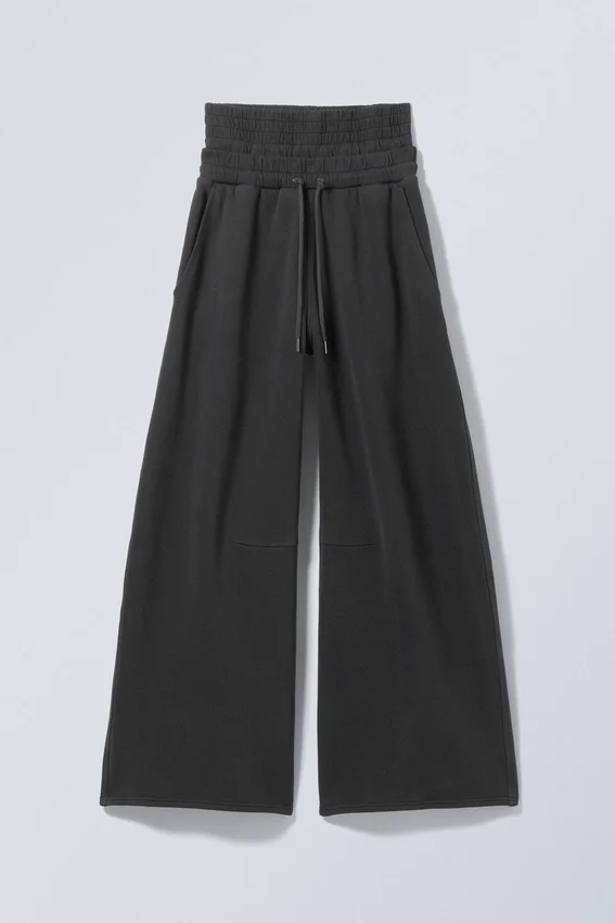 Pantalones de chándal estándar de doble capa – Negro Pantalones de chándal estándar de doble capa – Negro