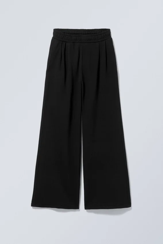 Pantalones de chándal holgados, anchos y de gran gramaje – Negro Pantalones de chándal holgados, anchos y de gran gramaje – Negro