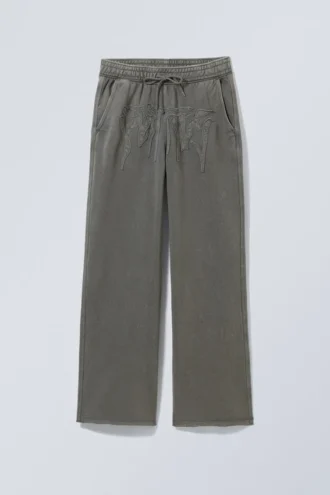 Pantalones de chándal holgados con estampados Astro – Destiny Dark Grey