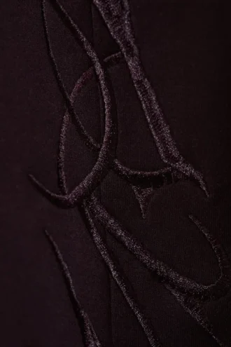 Pantalones de chándal holgados con estampados – Morado oscuro – Bordados