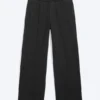 Pantalones de chándal holgados con pliegue delantero – Negro lavado Pantalones de chándal holgados con pliegue delantero – Negro lavado