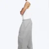 Pantalones de chándal holgados con pliegues – Gris jaspeado Pantalones de chándal holgados con pliegues – Gris jaspeado