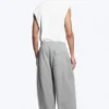 Pantalones de chándal holgados con pliegues – Gris jaspeado Pantalones de chándal holgados con pliegues – Gris jaspeado