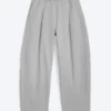 Pantalones de chándal holgados con pliegues – Gris jaspeado Pantalones de chándal holgados con pliegues – Gris jaspeado