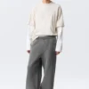 Pantalones de chándal holgados de algodón grueso – Gris oscuro lavado Pantalones de chándal holgados de algodón grueso – Gris oscuro lavado