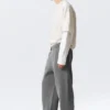 Pantalones de chándal holgados de algodón grueso – Gris oscuro lavado Pantalones de chándal holgados de algodón grueso – Gris oscuro lavado