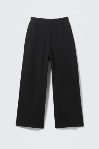 Pantalones de chándal holgados de estilo skater con entrepierna baja – Negro