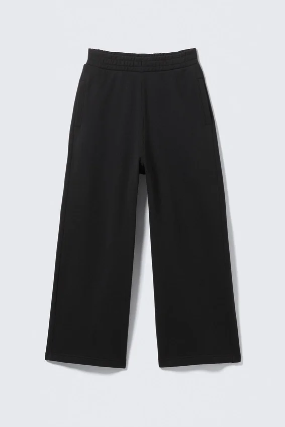 Pantalones de chándal holgados de estilo skater con entrepierna baja – Negro Pantalones de chándal holgados de estilo skater con entrepierna baja – Negro
