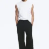 Pantalones de chándal holgados de neopreno – Negro Pantalones de chándal holgados de neopreno – Negro