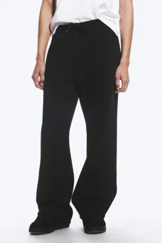Pantalones de chándal holgados de neopreno – Negro