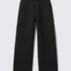 Pantalones de chándal holgados de neopreno – Negro Pantalones de chándal holgados de neopreno – Negro