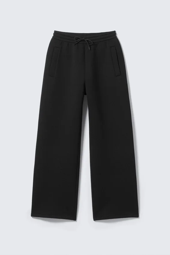 Pantalones de chándal holgados de neopreno – Negro Pantalones de chándal holgados de neopreno – Negro