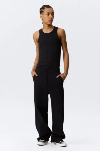 Pantalones de chándal holgados de rizo Astro – Negro