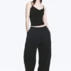 Pantalones de chándal holgados de tejido grueso – Azul oscuro Pantalones de chándal holgados de tejido grueso – Azul oscuro