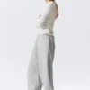 Pantalones de chándal holgados de tejido grueso – Gris jaspeado Pantalones de chándal holgados de tejido grueso – Gris jaspeado