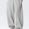 Pantalones de chándal holgados de tejido grueso – Gris jaspeado Pantalones de chándal holgados de tejido grueso – Gris jaspeado