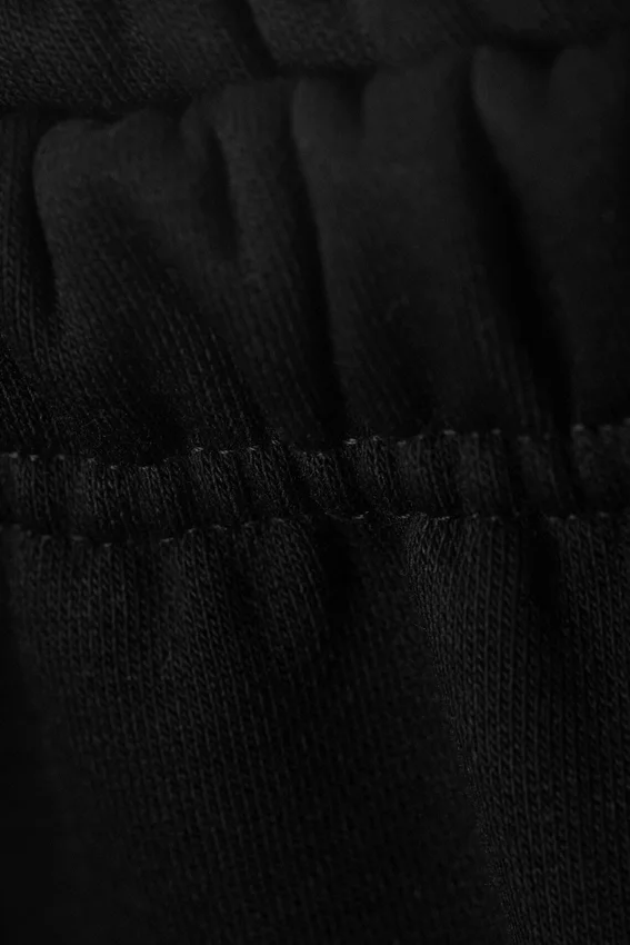 Pantalones de chándal holgados de tejido grueso – Negro Pantalones de chándal holgados de tejido grueso – Negro