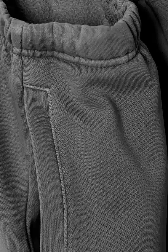 Pantalones de chándal holgados de tejido grueso – Negro lavado Pantalones de chándal holgados de tejido grueso – Negro lavado