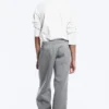 Pantalones de chándal holgados de tejido scuba – Gris jaspeado Pantalones de chándal holgados de tejido scuba – Gris jaspeado