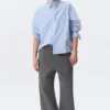 Pantalones de chándal holgados de tejido scuba – Gris oscuro jaspeado Pantalones de chándal holgados de tejido scuba – Gris oscuro jaspeado