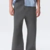 Pantalones de chándal holgados de tejido scuba – Gris oscuro jaspeado Pantalones de chándal holgados de tejido scuba – Gris oscuro jaspeado