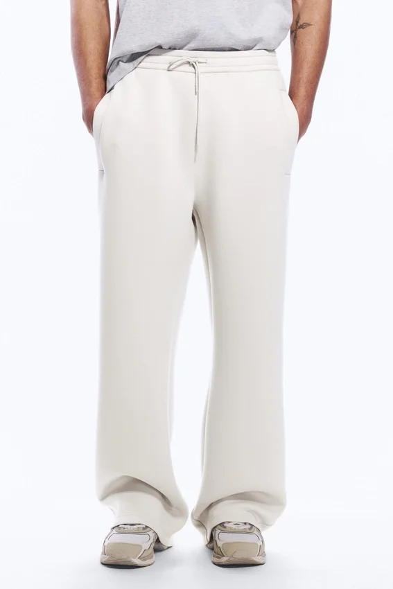 Pantalones de chándal holgados de tejido scuba – Light Dusty Mole Pantalones de chándal holgados de tejido scuba – Light Dusty Mole