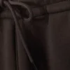 Pantalones de chándal holgados de tejido scuba – Marrón oscuro Pantalones de chándal holgados de tejido scuba – Marrón oscuro