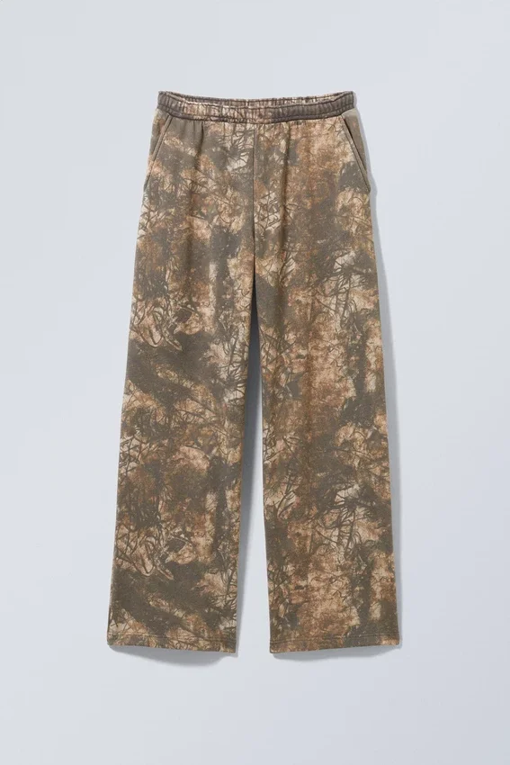 Pantalones de chándal holgados estampados – Caqui – Woodland Pantalones de chándal holgados estampados – Caqui – Woodland