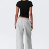Pantalones de chándal holgados, largos y de tejido grueso – Gris jaspeado Pantalones de chándal holgados, largos y de tejido grueso – Gris jaspeado