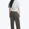 Pantalones de chándal holgados, largos y de tejido grueso – Gris oscuro lavado Pantalones de chándal holgados, largos y de tejido grueso – Gris oscuro lavado